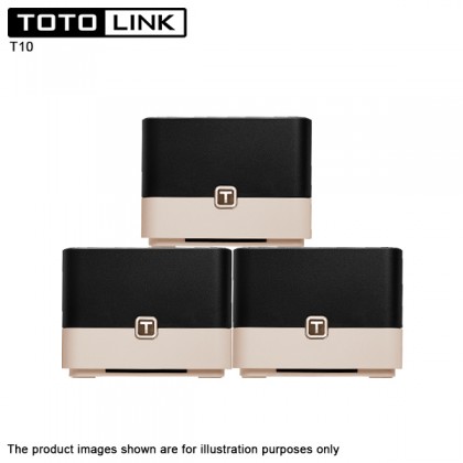 TOTOLINK Smart Home Mesh WiFi System T10 (3 Pack) 1200Mbps Dual Band Concurrent Wireless - Unifi Time Maxis Fiber TOTOLINK Smart Home Mesh WiFi System T10 (3 Pack) 1200Mbps Dual Band Concurrent Wireless - Unifi Time Maxis Fiber